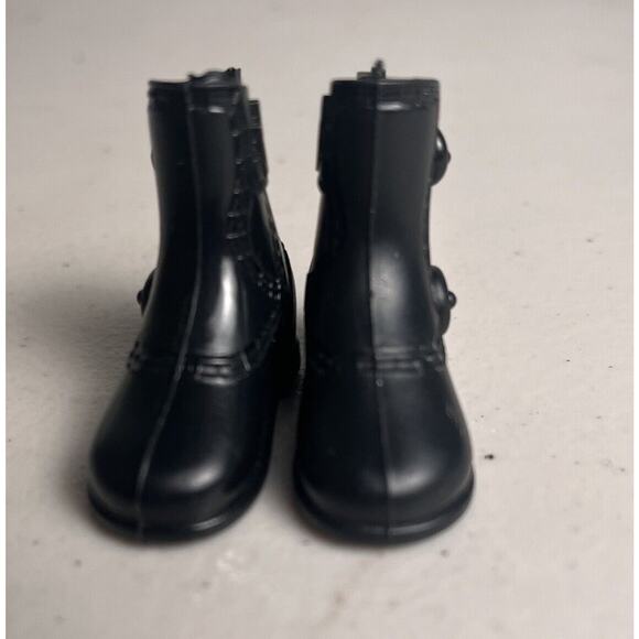 Barbie doll KEN Shoes Black & Gold Boots & Blue Sandal Flip Flops Lot 3 Pairs - Picture 11 of 12